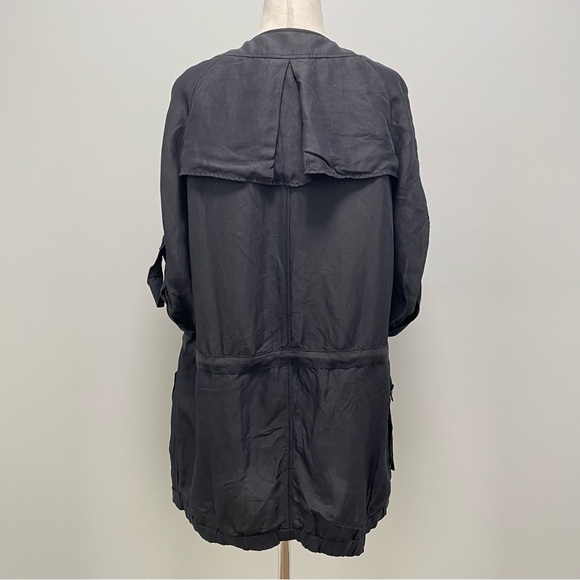 Vintage 3.1 Phillip Lim Linen Blend Utility Jacket, Black, 0 - Picture 10 of 14